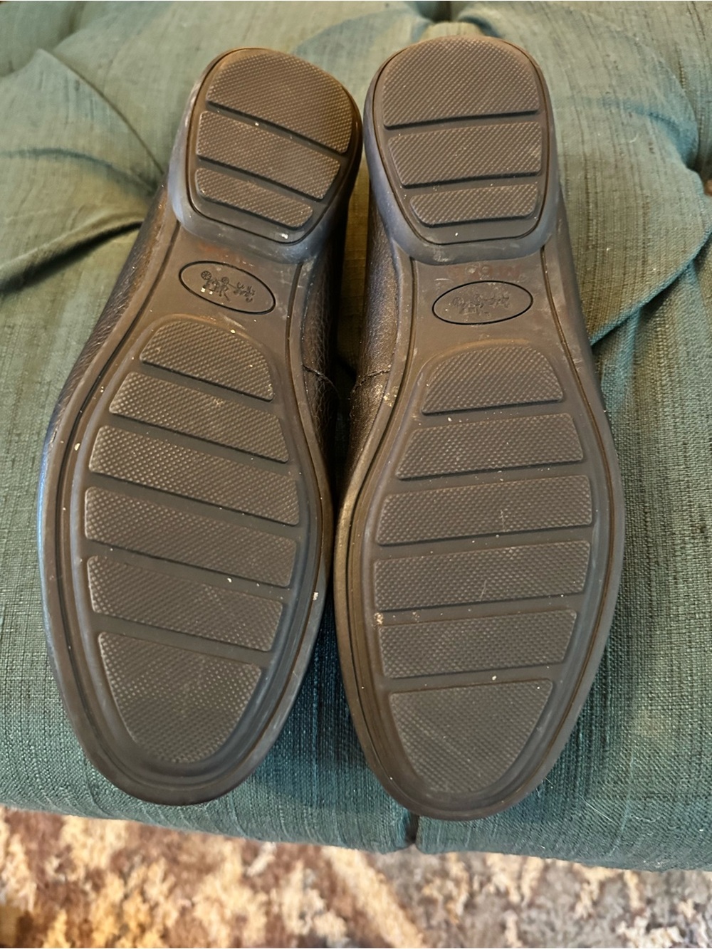 Coach Black Pebbled Leather Penny Loafers - Picture 3 of 4